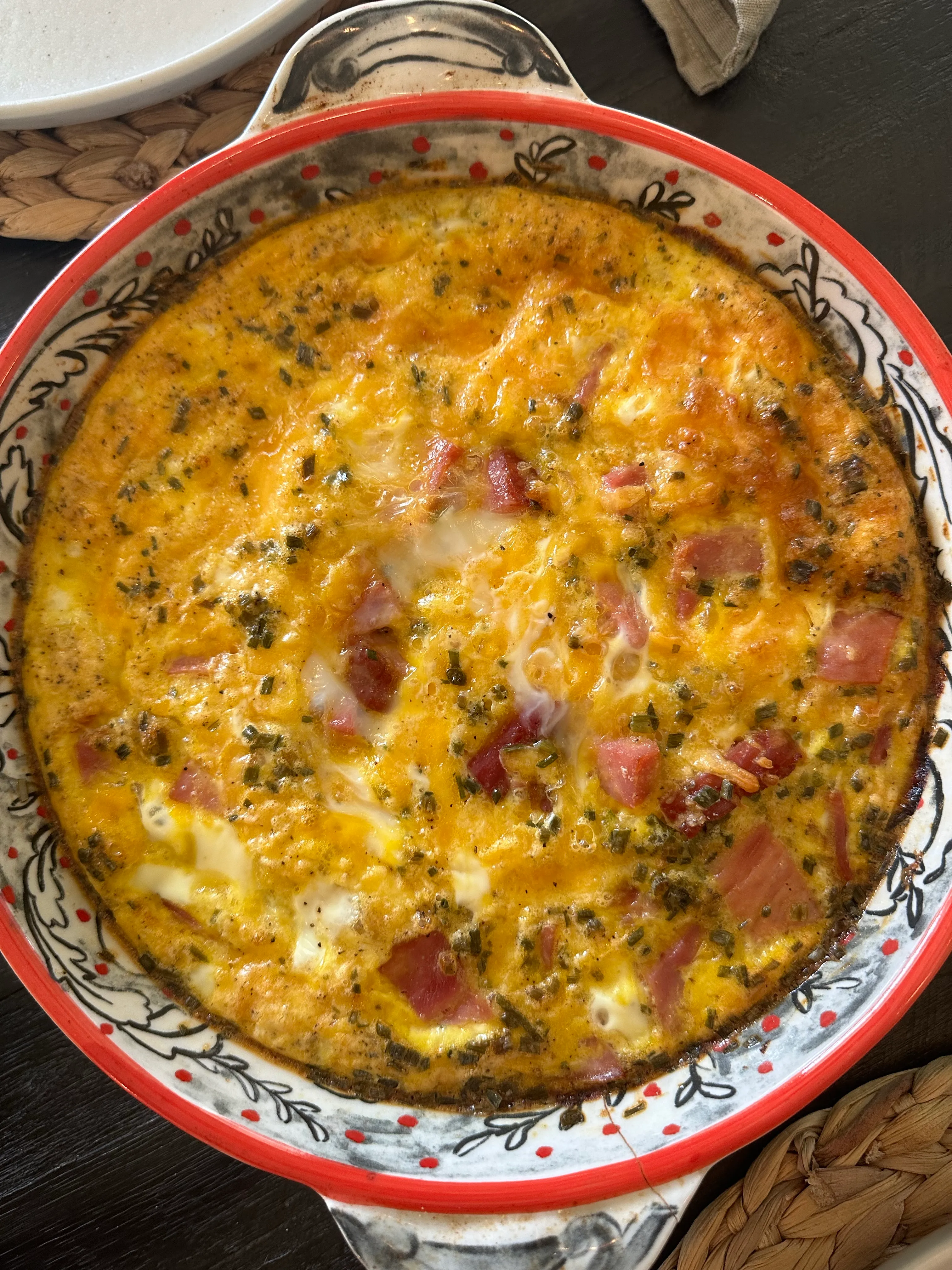 Italian sausage and roasted red pepper frittata